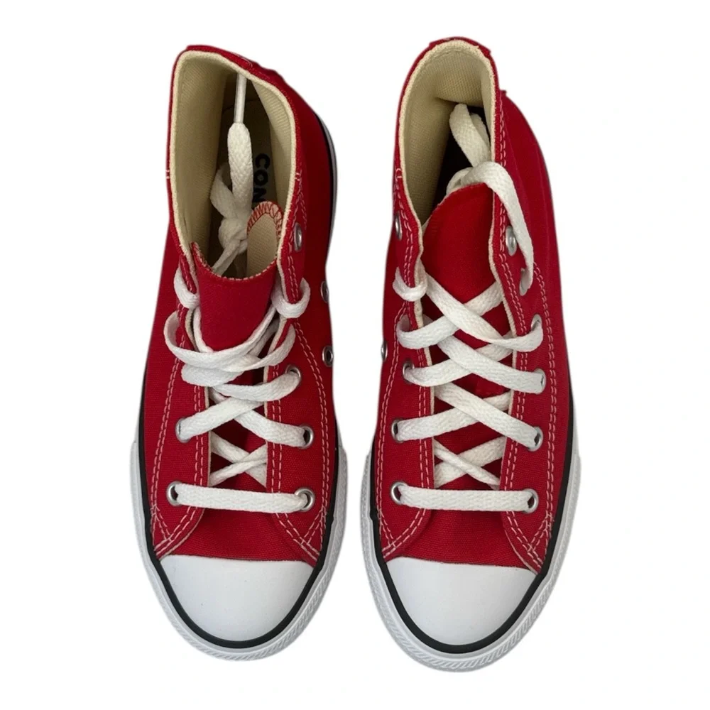 Converse Youth Boy Chuck‎ Taylor All Star High-Tops Red Canvas Sneakers, Size 1